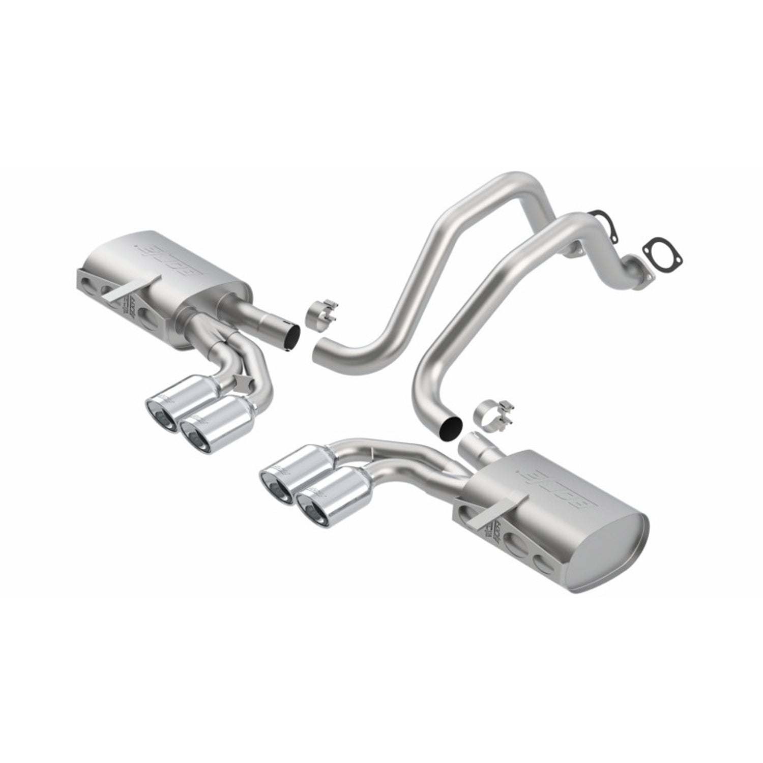 Touring Cat-Back Exhaust System <br> 97-04 Chevy Corvette 5.7L V8