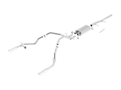 Touring Cat-Back Exhaust System <br> 09-10 Chevy Silverado 1500 Crew/Extended Cab
