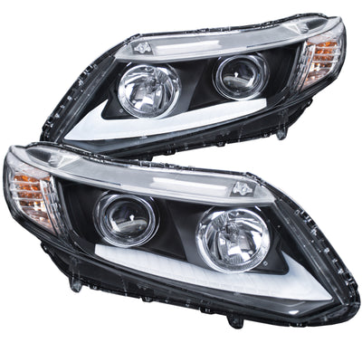 Chrome U-Bar Projector Headlights <br> 12-15 Honda Civic