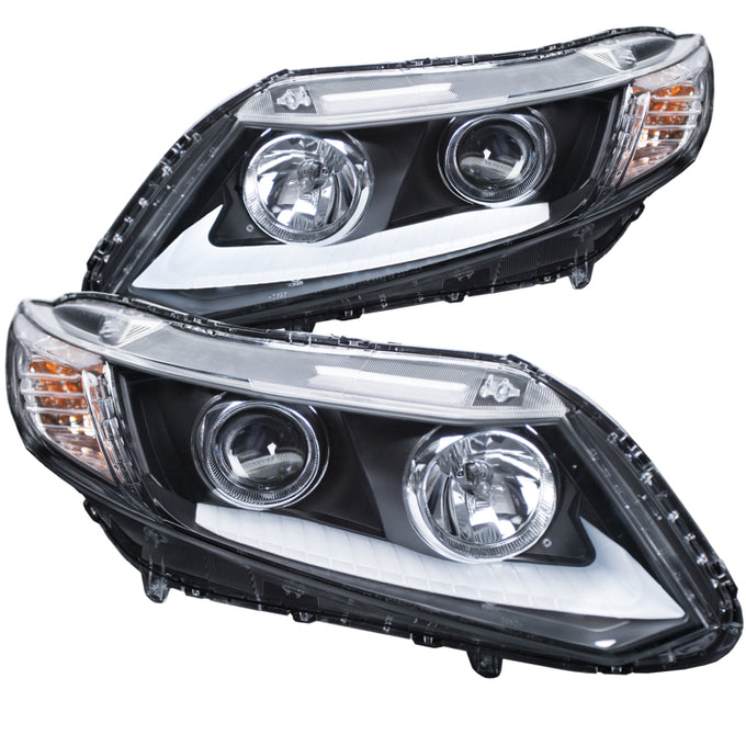 Chrome U-Bar Projector Headlights <br> 12-15 Honda Civic
