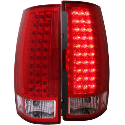Red/Clear LED Taillights <br> 07-14 Chevy Suburban, GMC Yukon/XL 1500