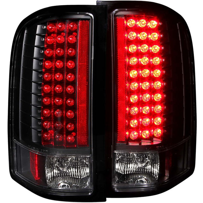 Black LED Taillights <br> 07-13 Chevy Silverado 1500 2500 3500 HD