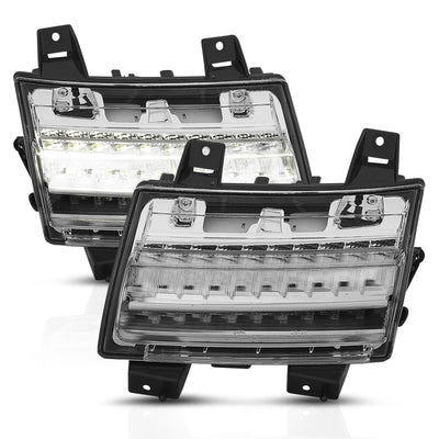 Chrome Clear LED Sequential Signal Headlights<br> 18-19 Jeep Wrangler JL