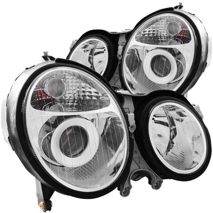 Chrome Projector Headlights <br> 99-02 Mercedes Benz E Class W210