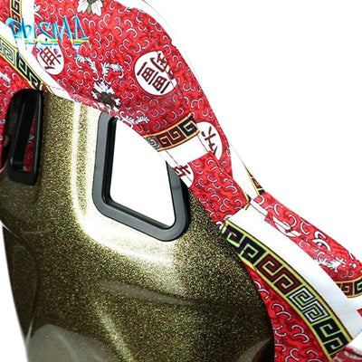24 W X 36 H X 18 in.D Print Fixed Back Bucket Racing Seat<br>Universal