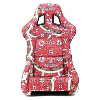 22 W X 34 H X 16 in.D Print Fixed Back Bucket Racing Seat<br>Universal