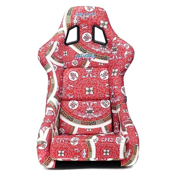 22 W X 34 H X 16 in.D Print Fixed Back Bucket Racing Seat<br>Universal