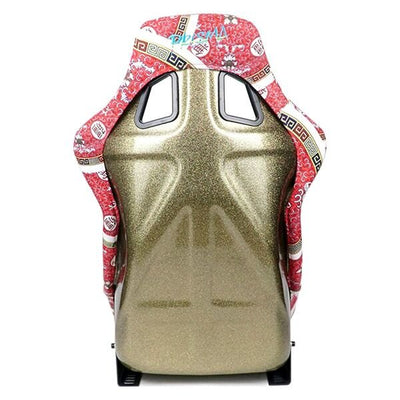22 W X 34 H X 16 in.D Print Fixed Back Bucket Racing Seat<br>Universal