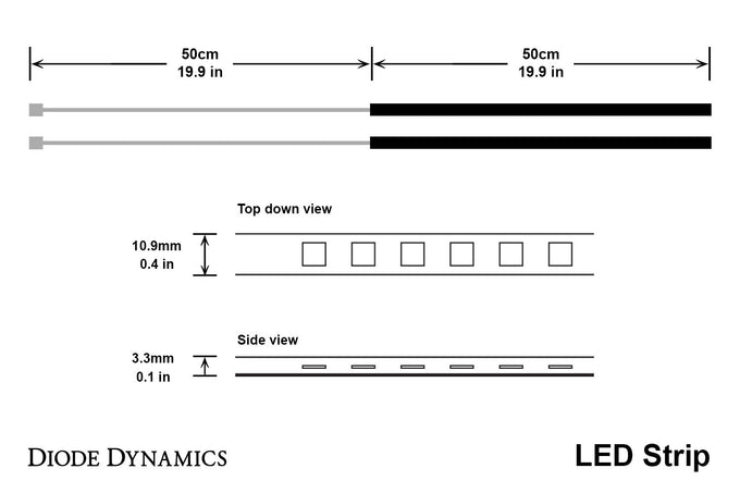Red 100cm Strip SMD100 WP