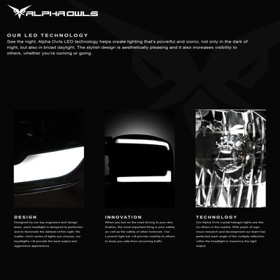 LM Series Crystal Headlights w/ LumenX Light Bar <BR> 04-05 Honda Civic