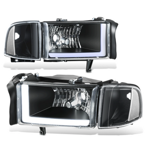 LED Switchback Headlights 94-02 Dodge Ram