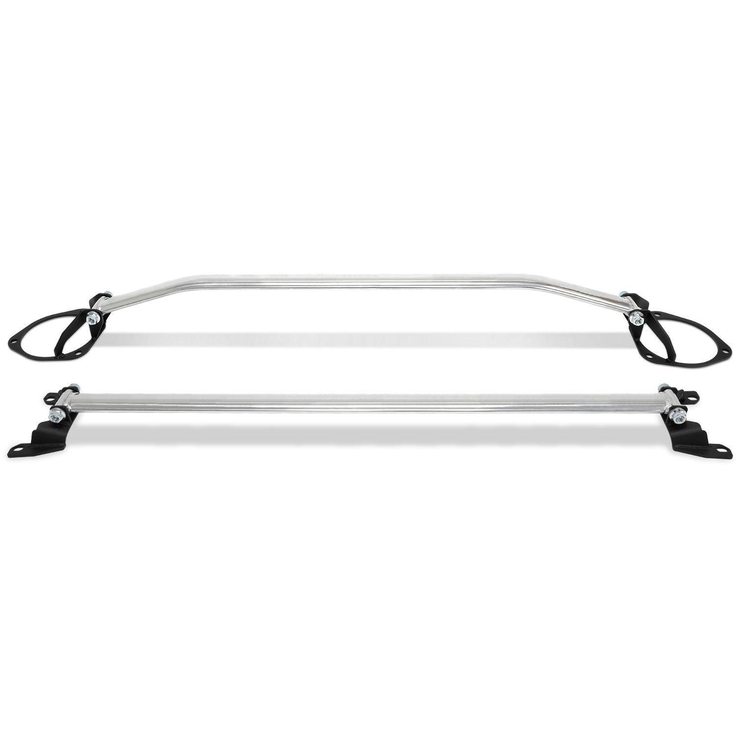 Front and Rear Strut Tower Bars Without Holes<br> 15-21 Subaru WRX STI