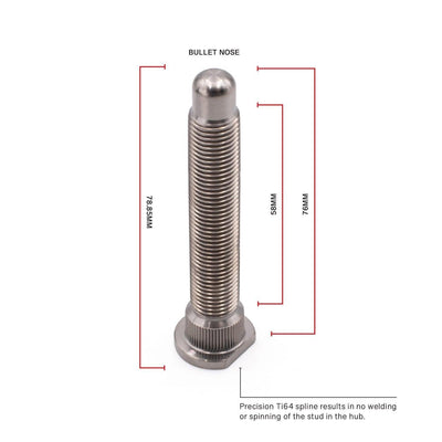 Titanium Extended Wheel Studs<br> Honda Universal