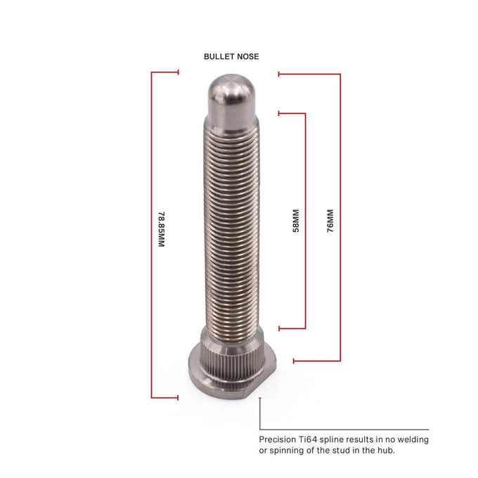 Titanium Extended Wheel Studs<br> Honda Universal