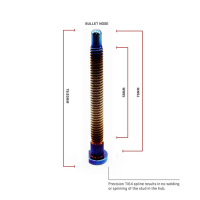 Titanium Extended Wheel Studs<br> Honda Universal