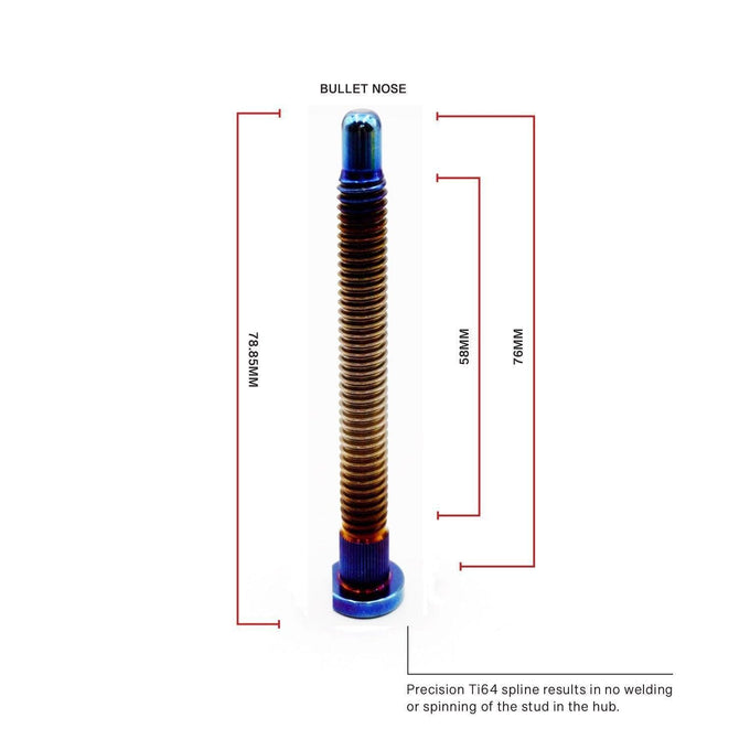Titanium Extended Wheel Studs<br> Honda Universal