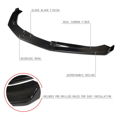 3 Pieces Front Bumper Lip<br>16-18 Chevy Camaro LT LS SS