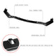 3 Pieces V Style Front Bumper Lip<br>17-20 Infiniti Q60 Coupe