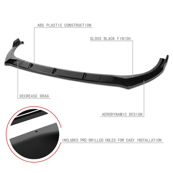 3 Pieces STP Style Front Bumper Lip<br>21-22 Hyundai Elantra