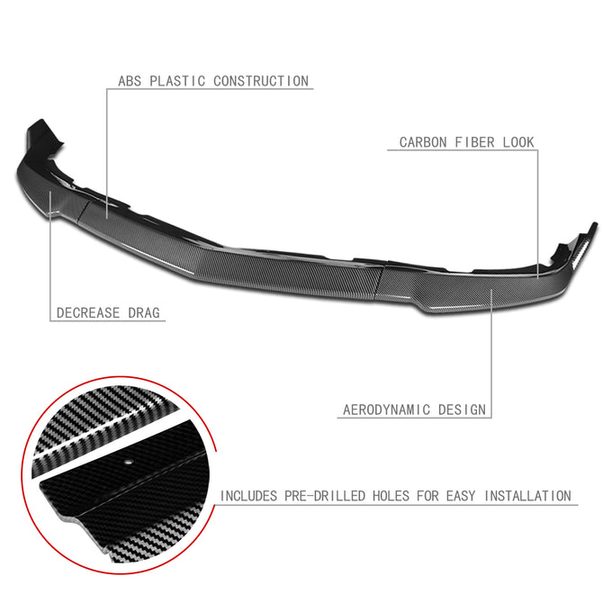 3 Pieces STP Style Front Bumper Lip<br>11-14 Dodge Charger