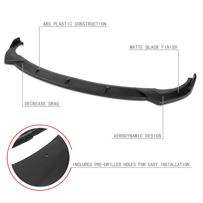 3 Pieces STP Style Front Bumper Lip<br>13-17 Hyundai Veloster Turbo