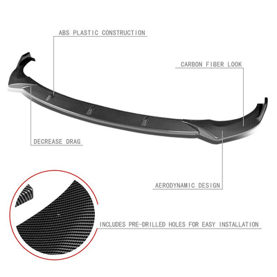 3 Pieces STP Style Front Bumper Lip<br>13-17 Hyundai Veloster Turbo