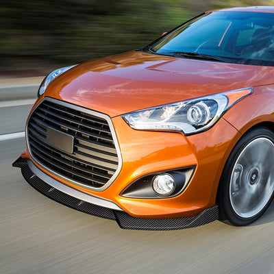 3 Pieces STP Style Front Bumper Lip<br>13-17 Hyundai Veloster Turbo