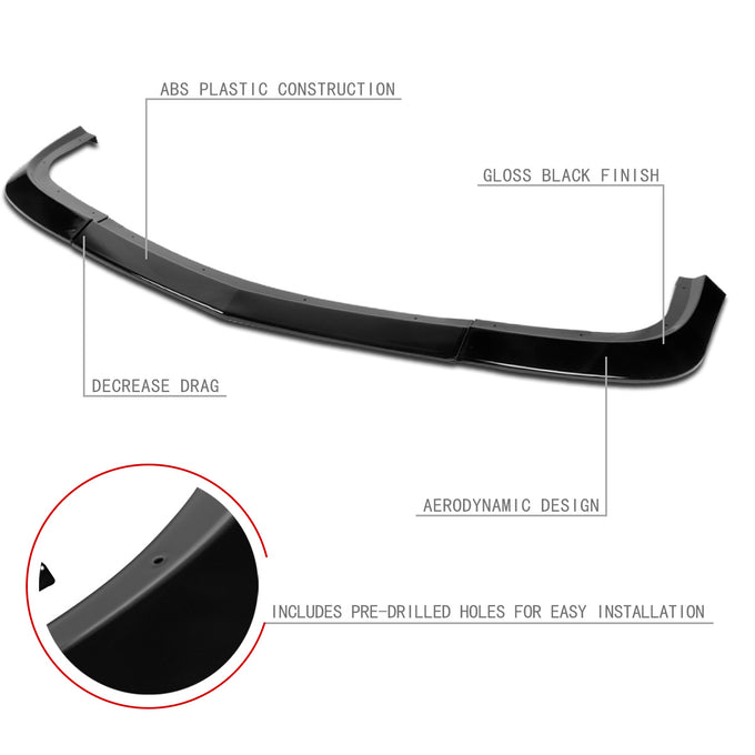 3 Pieces Front Bumper Lip<br>15-22 Dodge Challenger SXT