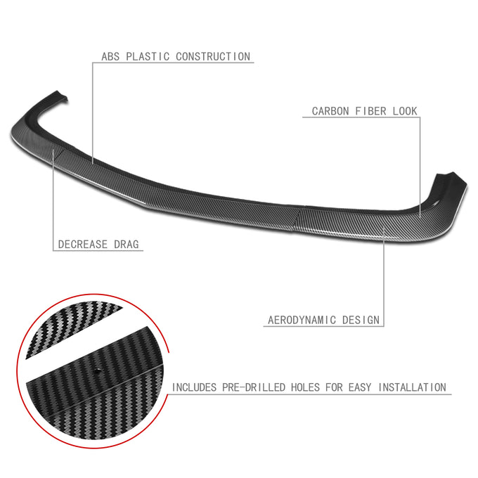 3 Pieces STP Style Front Bumper Lip<br>15-22 Dodge Challenger SXT