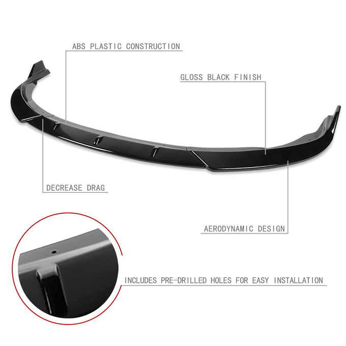 3 Pieces STP Style Front Bumper Lip<br>15-17 Toyota Camry