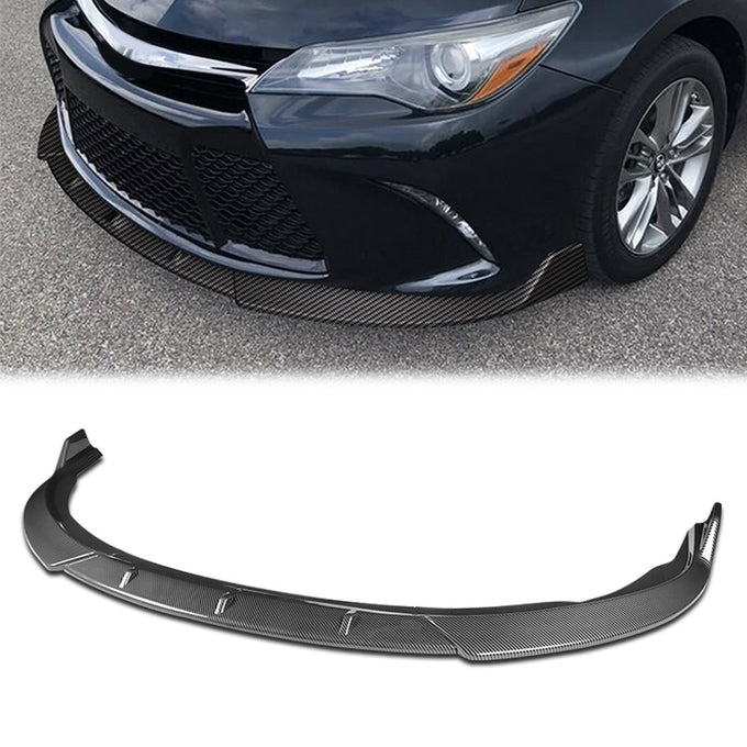 3 Pieces STP Style Front Bumper Lip<br>15-17 Toyota Camry