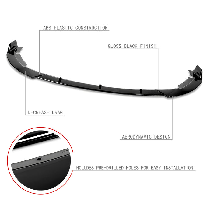 3 Pieces STP Style Front Bumper Lip<br>15-17 Hyundai Sonata