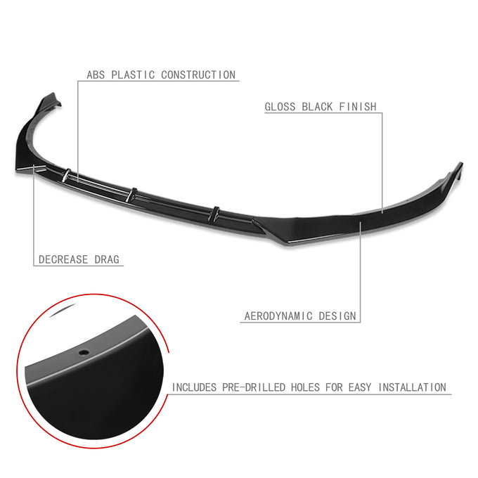 3 Pieces STP Style Front Bumper Lip<br>11-13 Kia Optima SX / Hybrid
