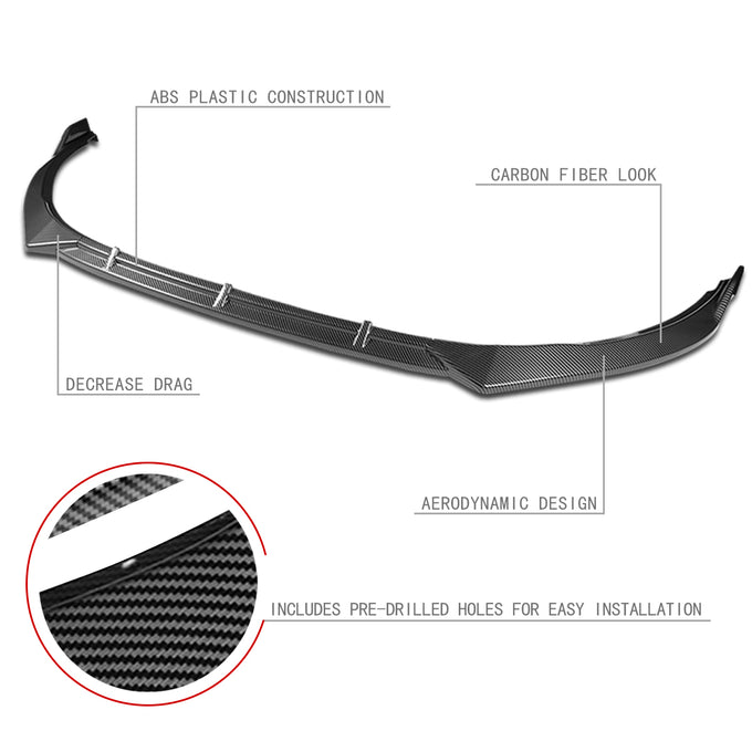 3 Pieces STP Style Front Bumper Lip<br>11-13 Kia Optima SX / Hybrid