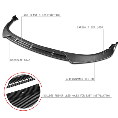 3 Pieces STP Style Front Bumper Lip<br>16-18 Kia Optima LX/EX/LX-Turbo