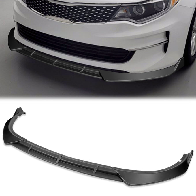 3 Pieces STP Style Front Bumper Lip<br>16-18 Kia Optima LX /EX/LX-Turbo