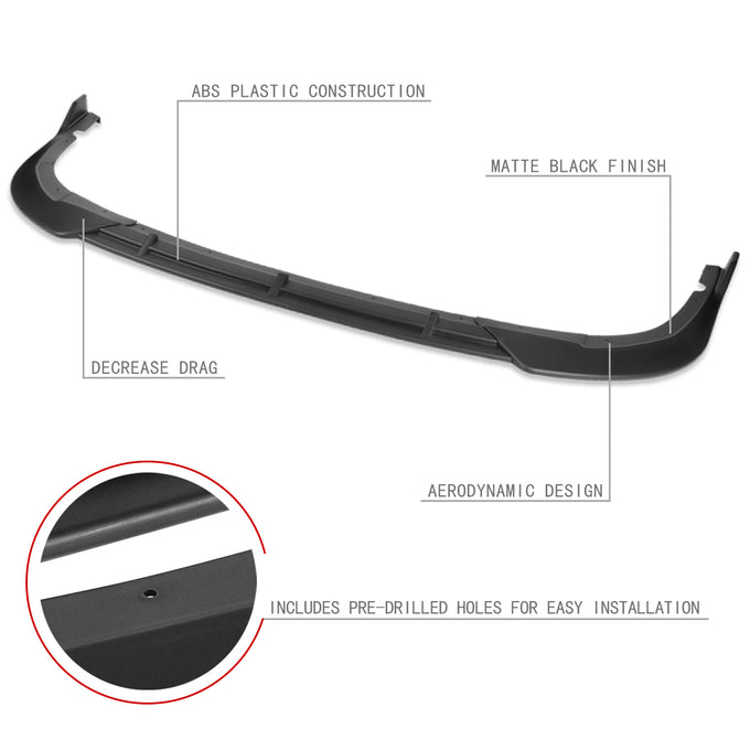 3 Pieces STP Style Front Bumper Lip<br>16-18 Kia Optima SX/SXL/S