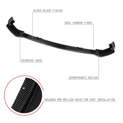 3 Pieces Front Bumper Lip<br>14-17 Infiniti Q50