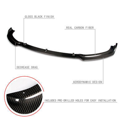 3 Pieces Front Bumper Lip<br>13-19 BMW 3-Series F30 F31 F34