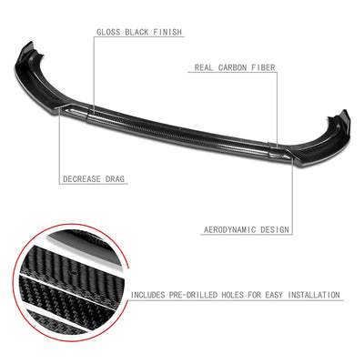 3 Pieces Front Bumper Lip<br>17-20 Audi A3 S3