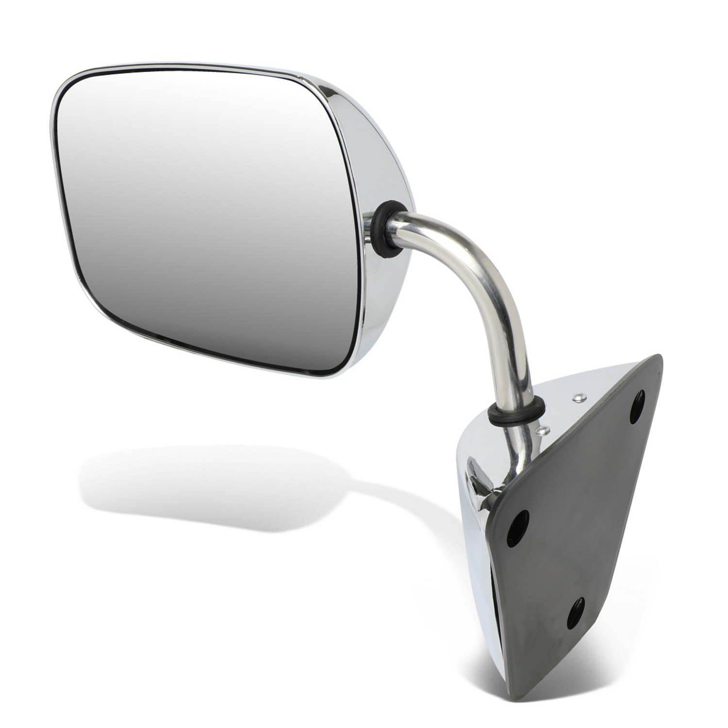Chrome Manual Side View Mirror (Left) <br>73-91 Chevy/GMC C/K Pickup, Suburban, Blazer, Jimmy