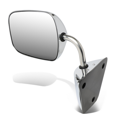 Chrome Manual Side View Mirror (Left) <br>73-91 Chevy/GMC C/K Pickup, Suburban, Blazer, Jimmy