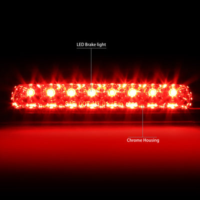 D-Motoring - Third Brake Light - LED - Chrome Housing - Plug-n-Play - 03-09 Toyota 4Runner - 2