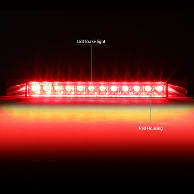 D-Motoring - Third Brake Light - LED - Red Lens - Plug-n-Play - Toyota 4Runner / Highlander / Prius / Prius C / Prius V / Sienna - 2