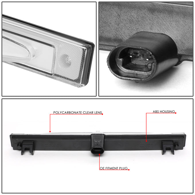 D-Motoring - 05-13 Chevy CorvetteThird Brake Light - 3D LED Bar - Clear Lens - Plug-n-Play - 4