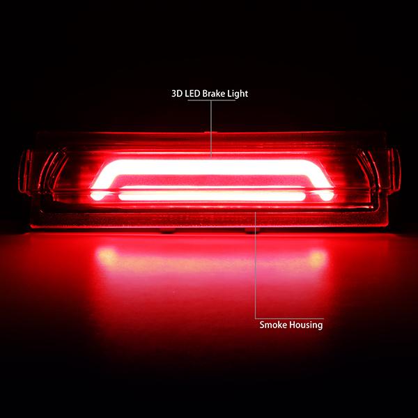 91-96 Chevy Corvette Third Brake Light - 3D LED Bar - Smoked Lens - Plug-n-Play - 2