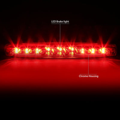 D-Motoring - Third Brake Light - LED - Chrome Housing - Plug-n-Play - 97-04 Chevy Corvette - 2