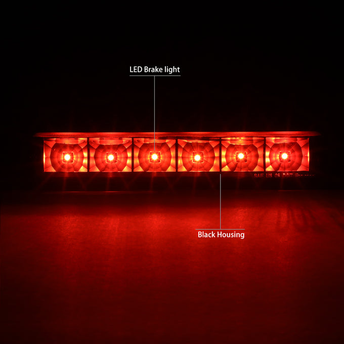 D-Motoring - Third Brake Light - LED - Black Housing - Plug-n-Play - Chevy Express 1500 / 2500 / 3500 / GMC Savana 1500 / 2500 / 3500 - 2