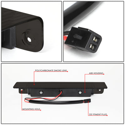 D-Motoring - Third Brake Light - LED - Black Housing - Smoked Lens - Plug-n-Play - Chevy Express 1500 / 2500 / 3500 / GMC Savana 1500 / 2500 / 3500 - 4