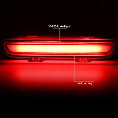 06-10 Dodge Charger Third Brake Light - 3D LED Tube - Red Lens - Plug-n-Play - 2